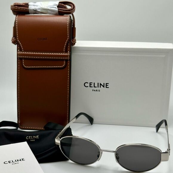 Celine Triomphe Metal 01 Sunglasses CL40235U 16A Metal Unisex - Picture 14 of 14